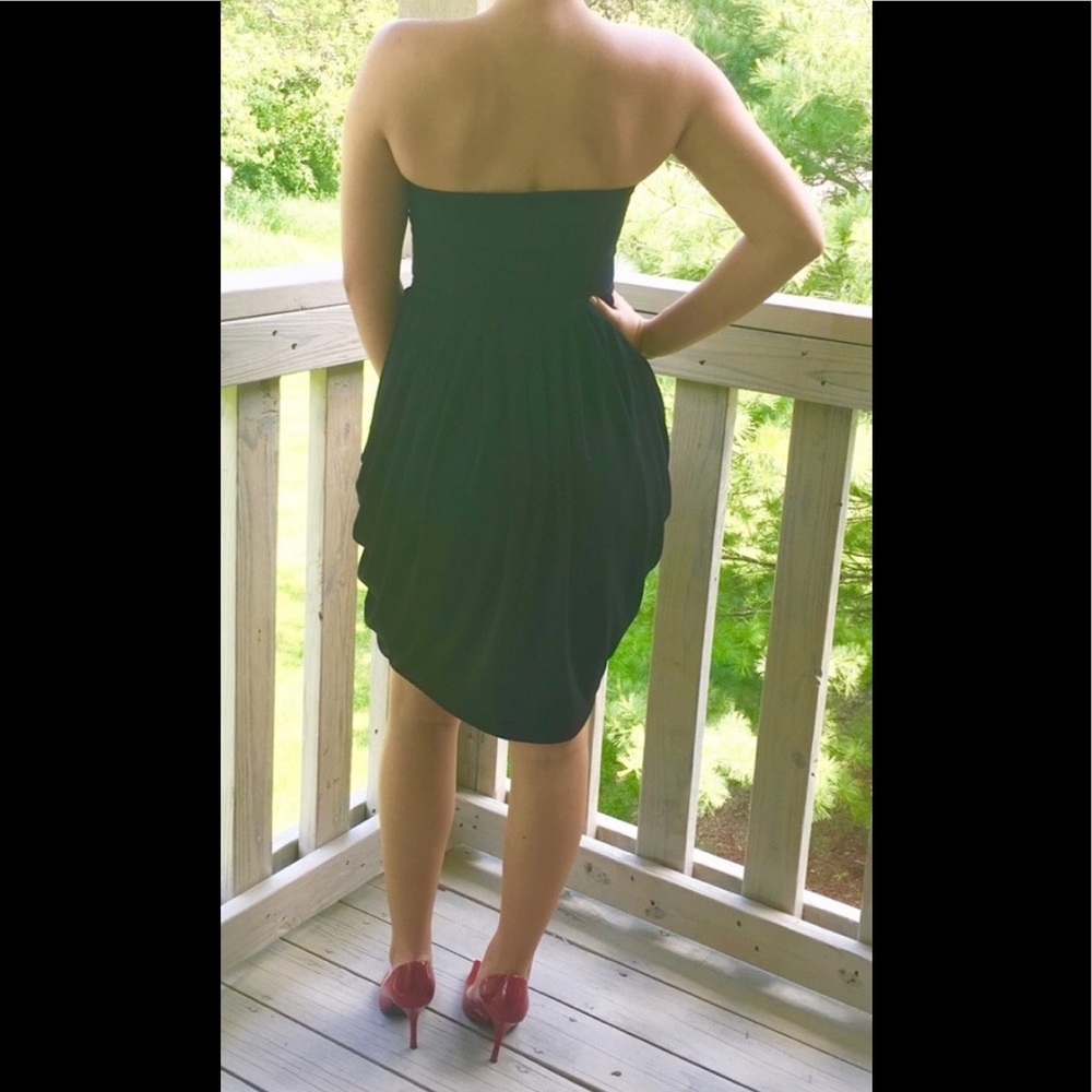 NORMA KAMALI Black Strapless Dress LBD - Picture 3 of 4